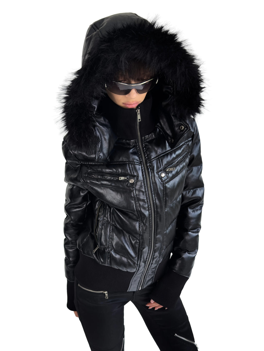FUR TRIM PANEL PUFFER JACKET 商品写真 4