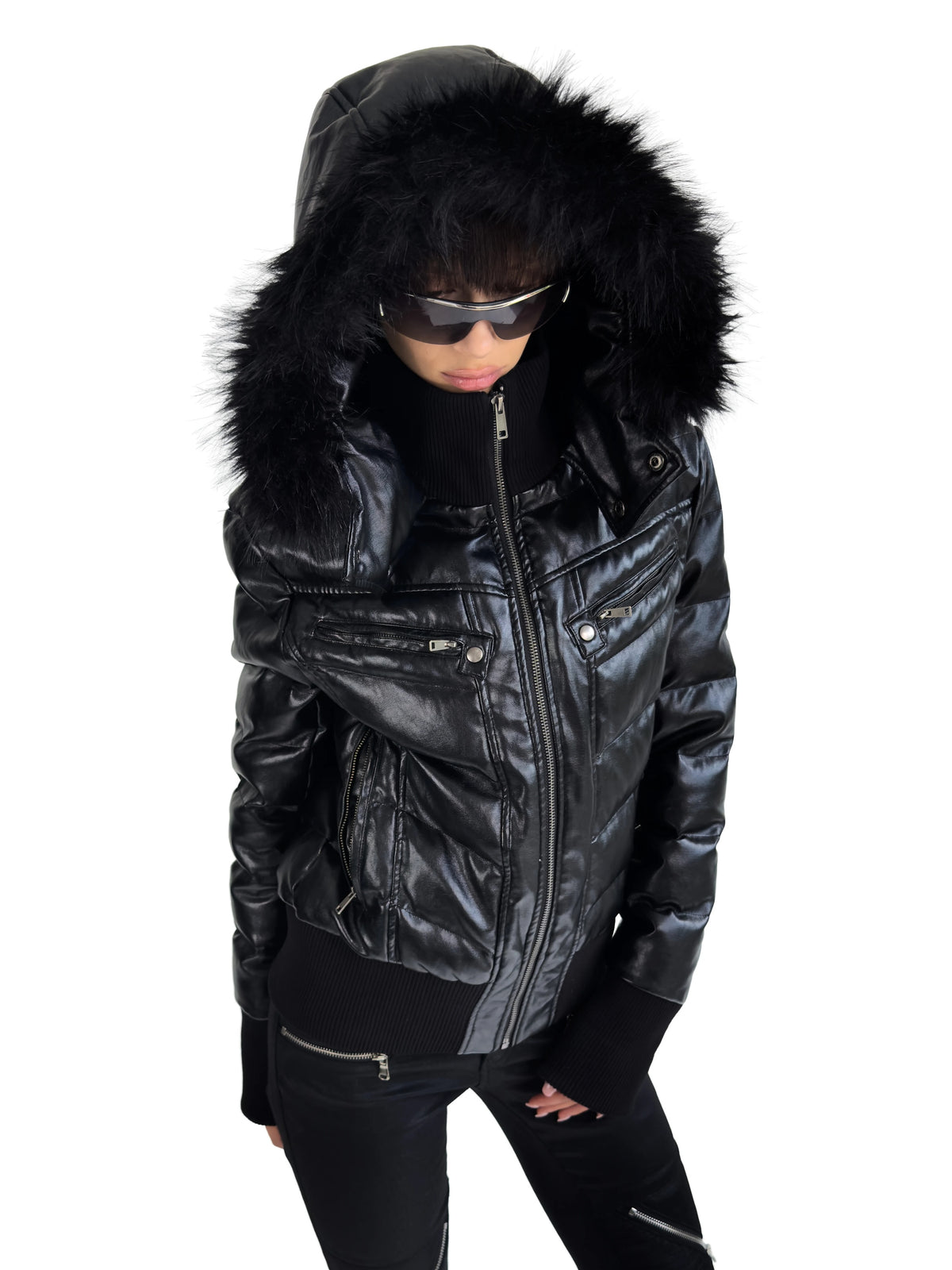 FUR TRIM PANEL PUFFER JACKET 商品写真 4