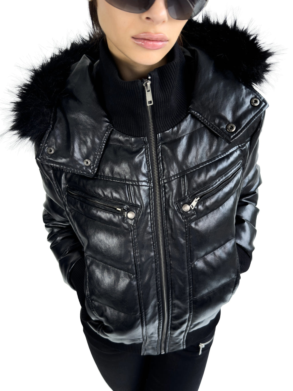 FUR TRIM PANEL PUFFER JACKET 商品写真 5