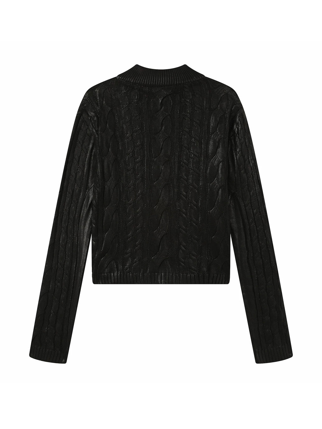 WAXED CABLE KNIT ZIP TOP 商品写真 2