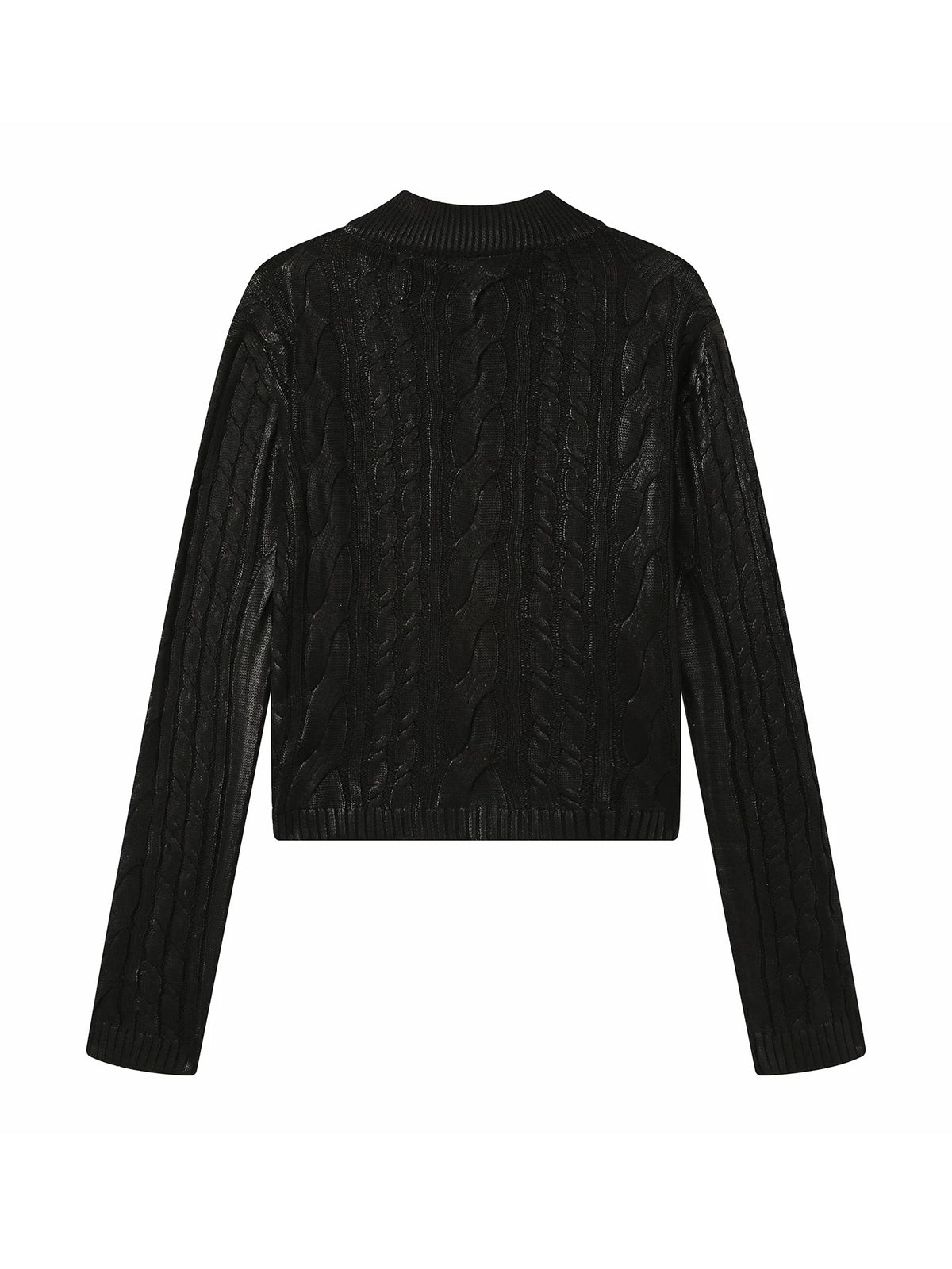 WAXED CABLE KNIT ZIP TOP 商品写真 2