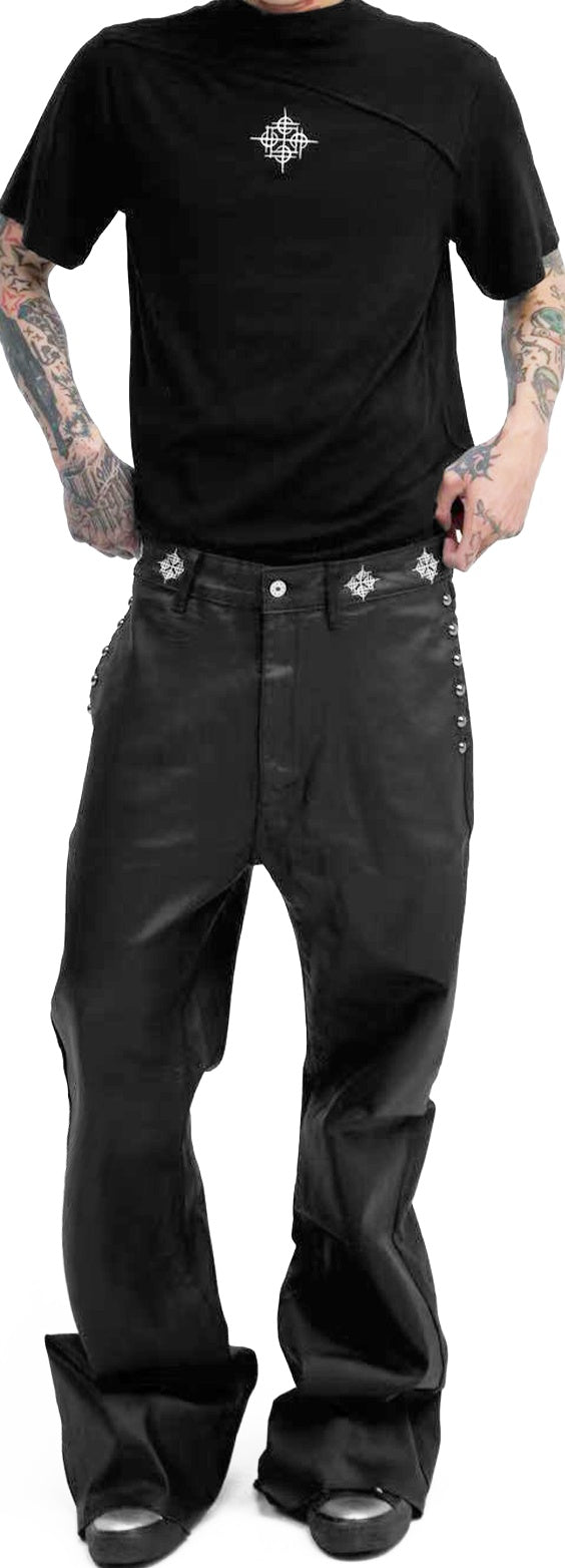 WAX COATED SLIM JEANS