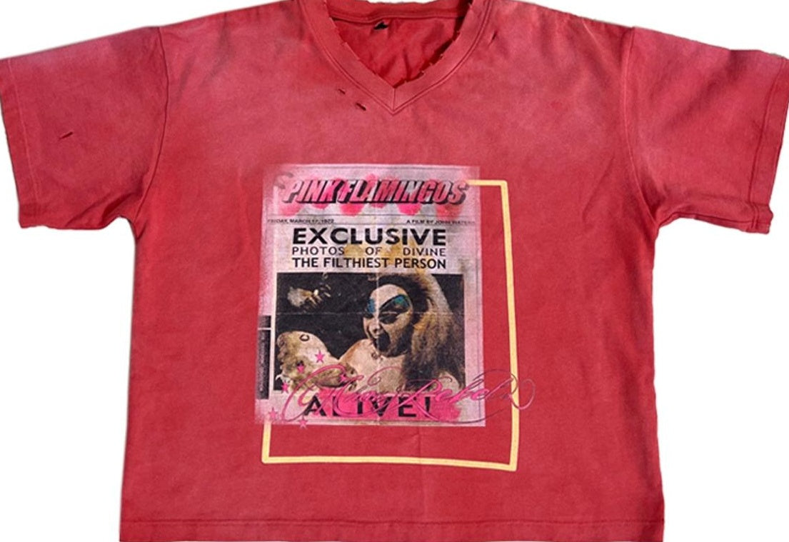 DISTRESSED BOXY TEE