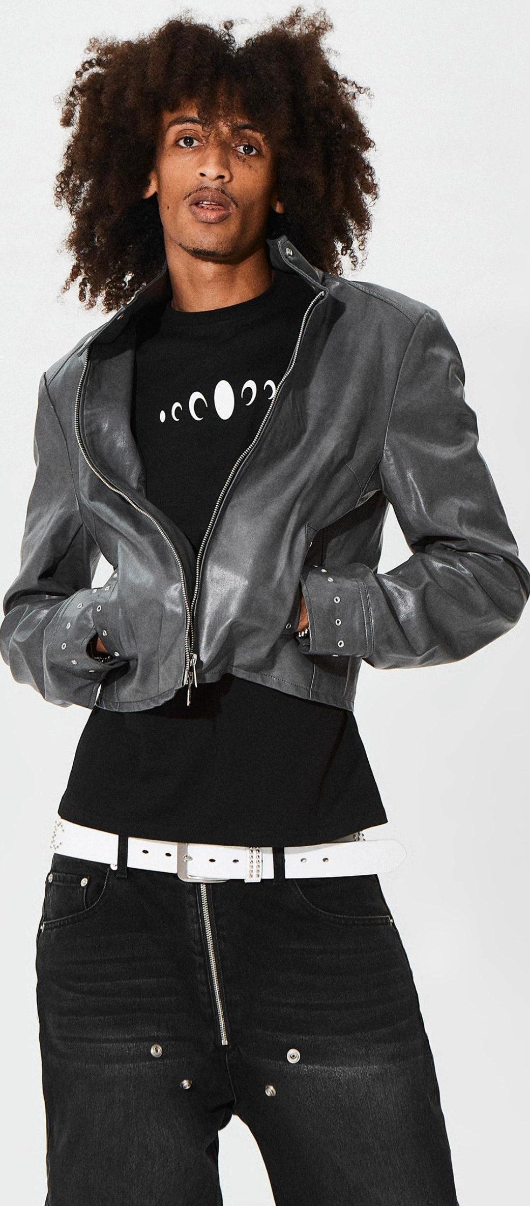 HIGH COLLAR BIKER JACKET