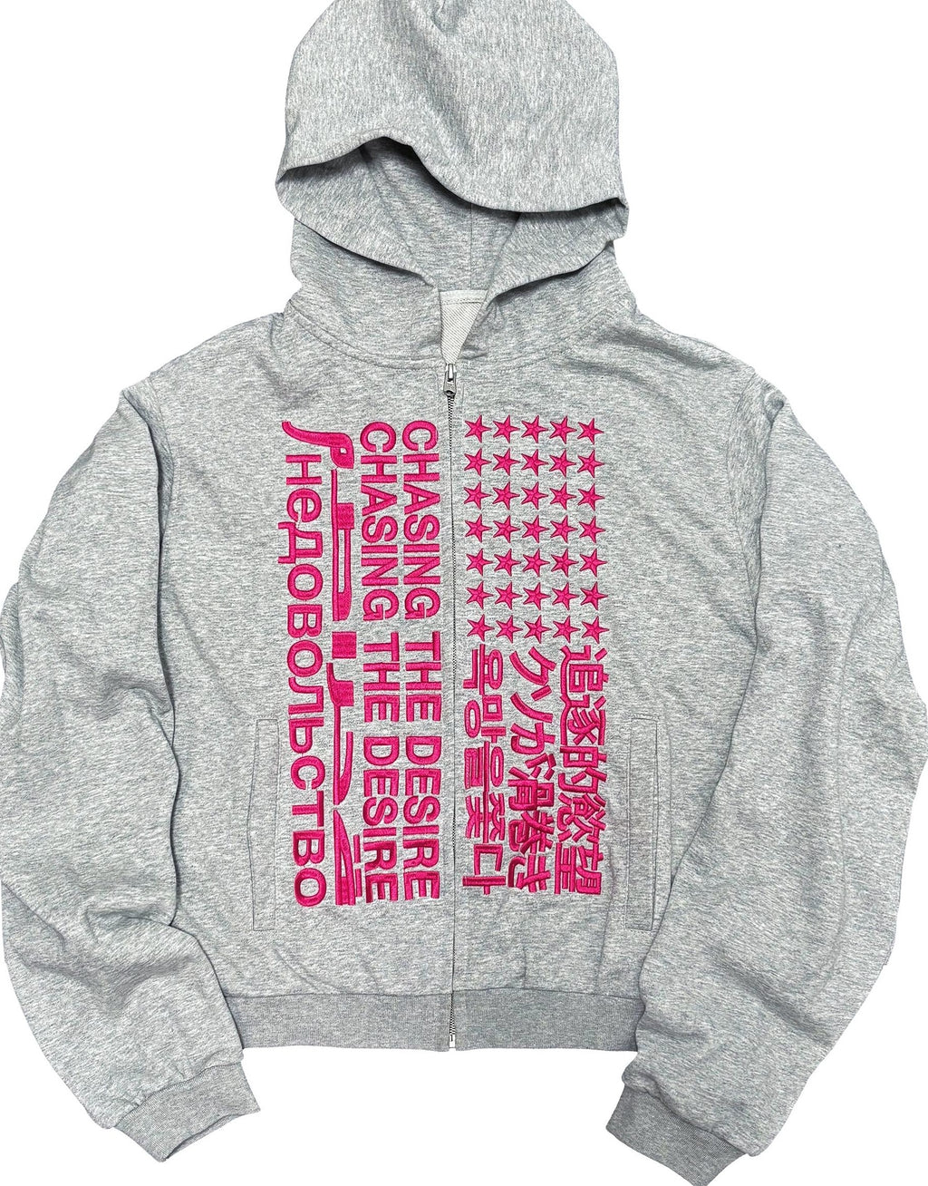 CHASING ZIP HOODIE [GRAY]