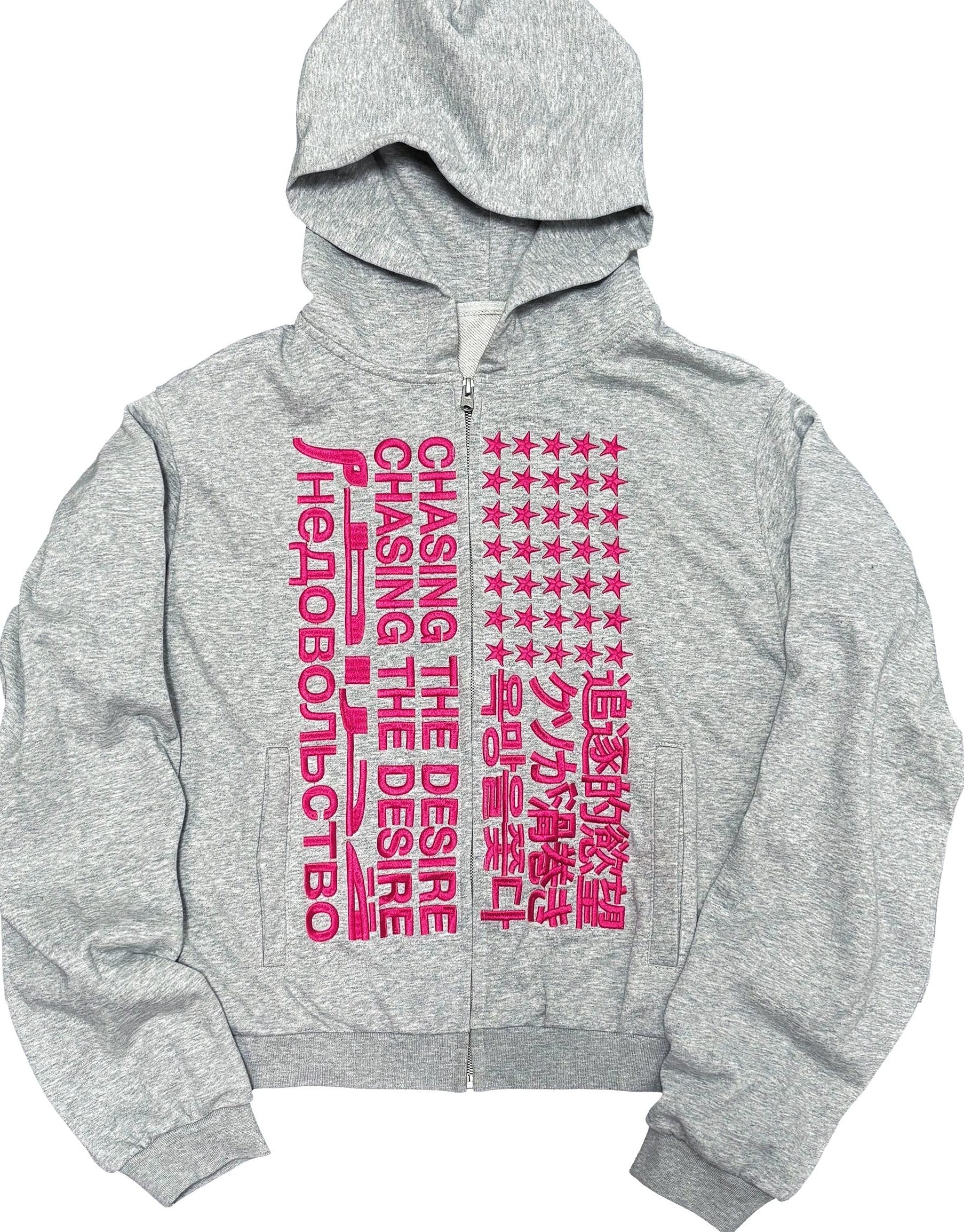 CHASING ZIP HOODIE [GRAY]