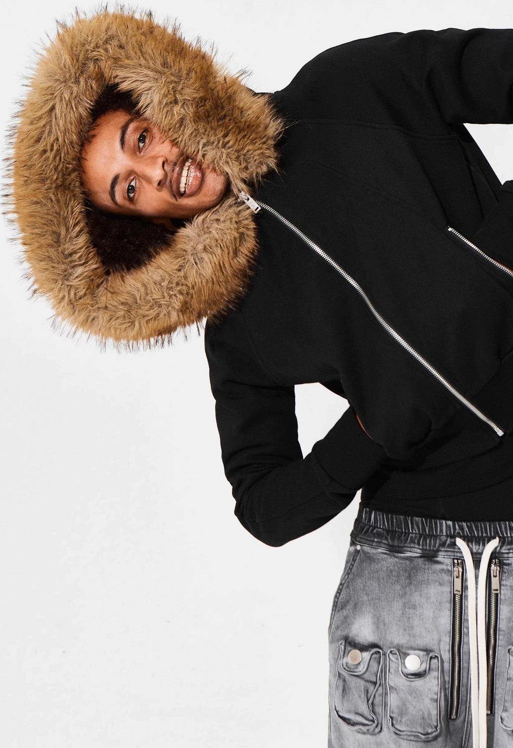 FUR COLLAR HOODE