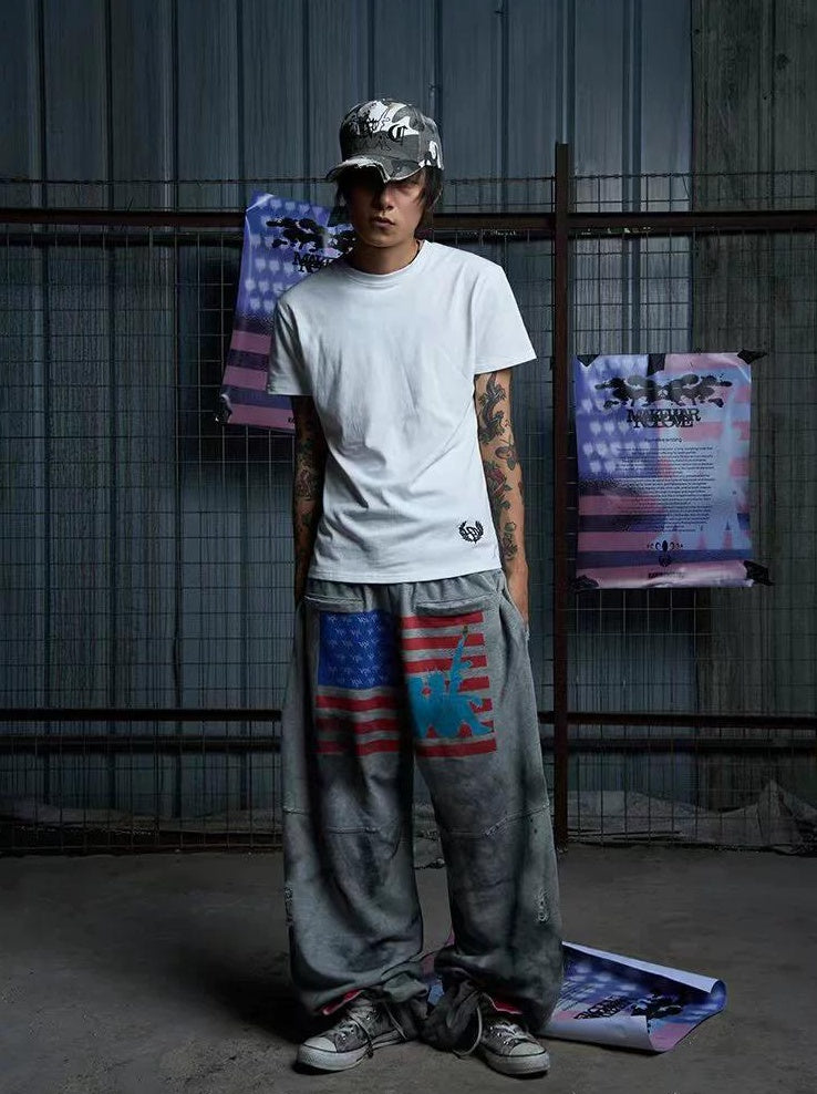 RUINED FLAG SWEATPANTS