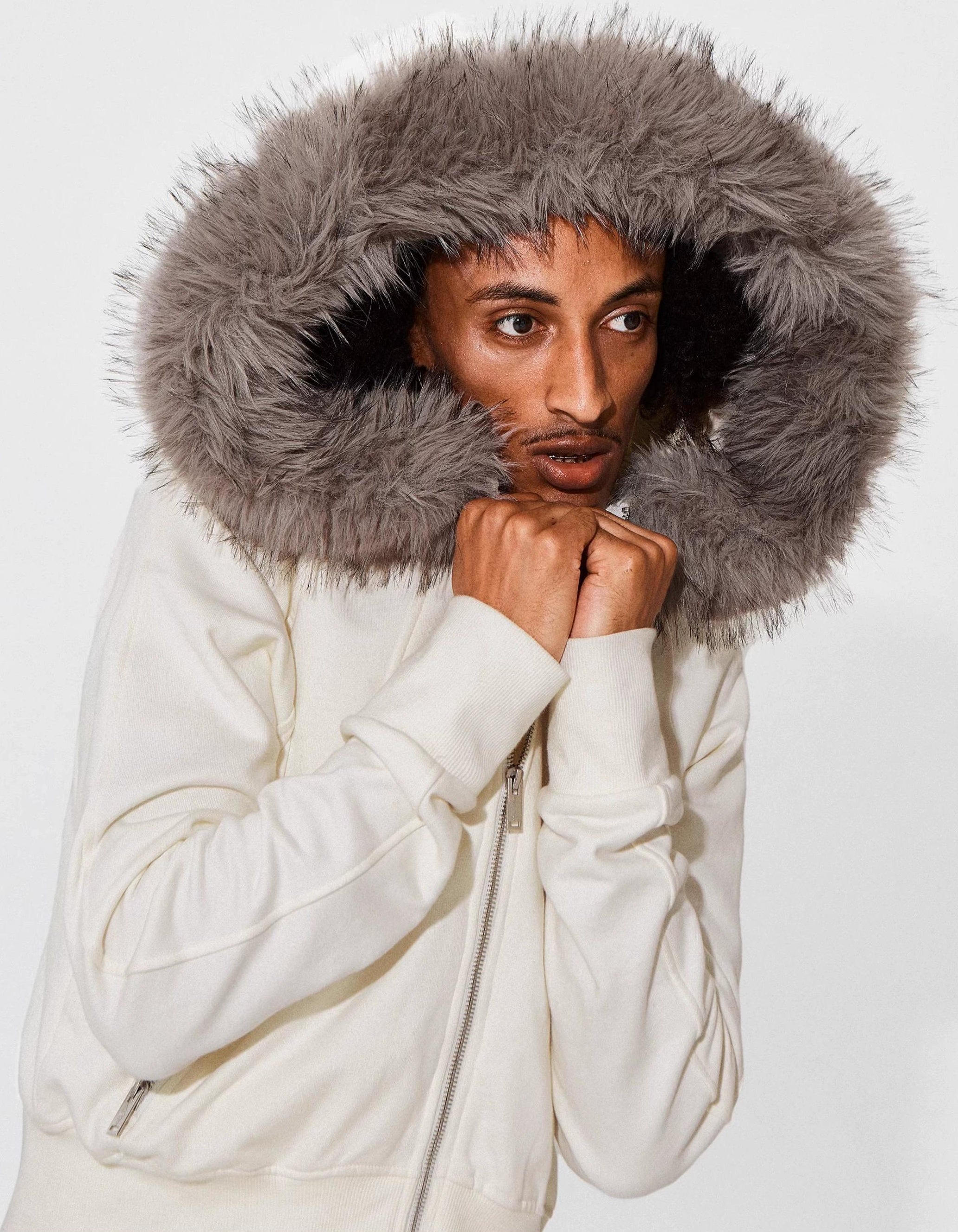 FUR COLLAR HOODE