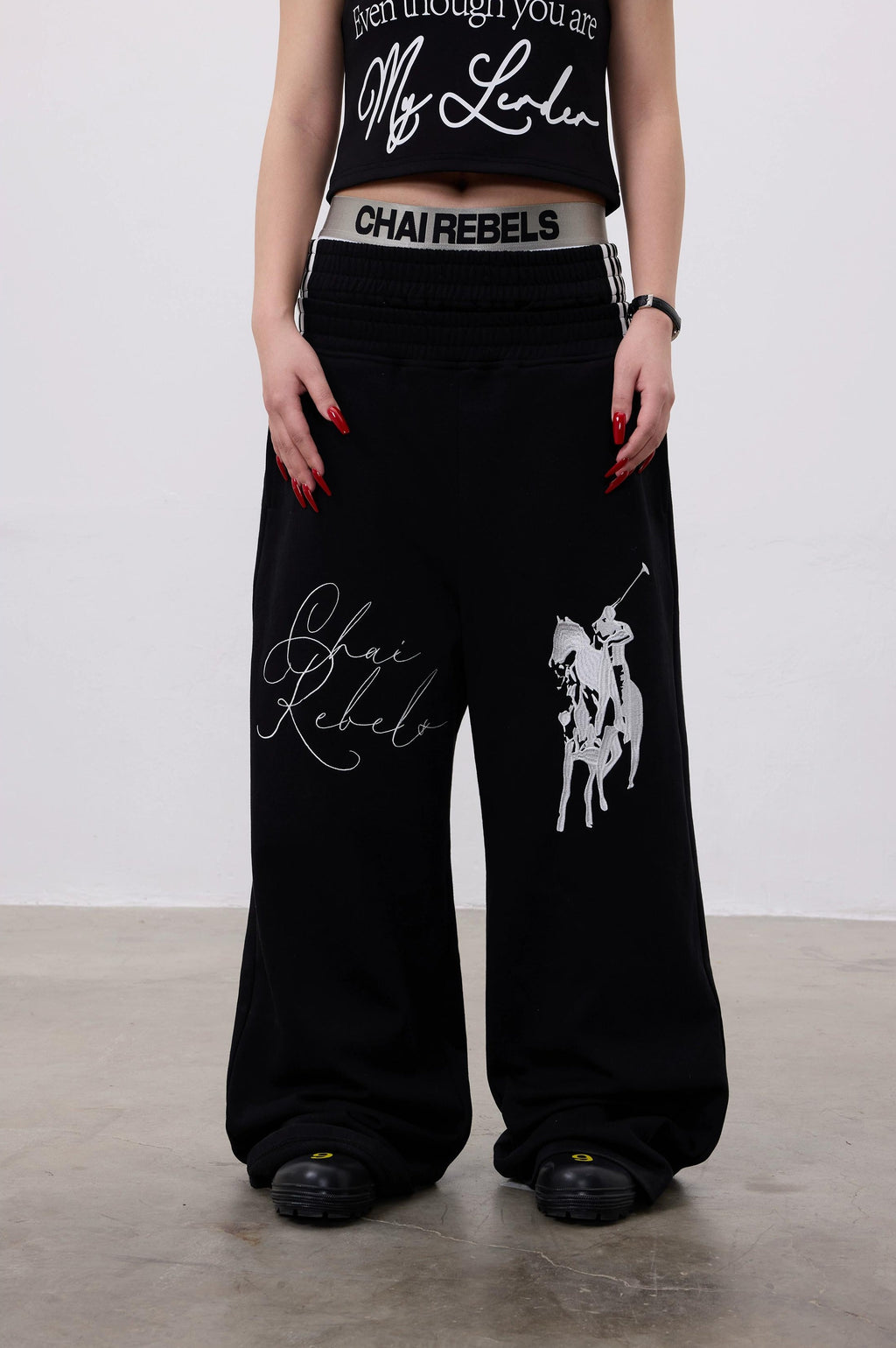 EMBROIDERED BAGGY PANTS