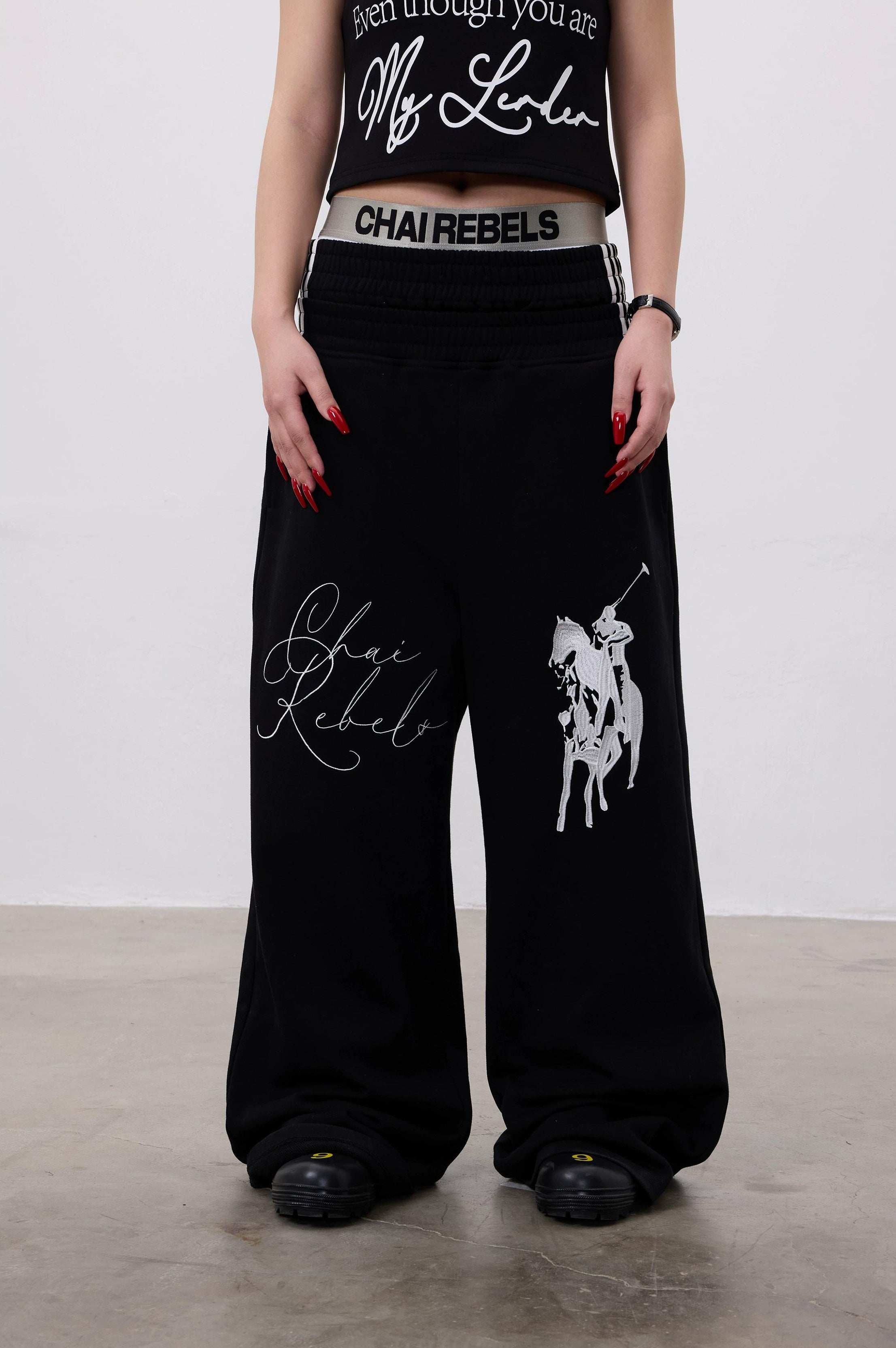 EMBROIDERED BAGGY PANTS