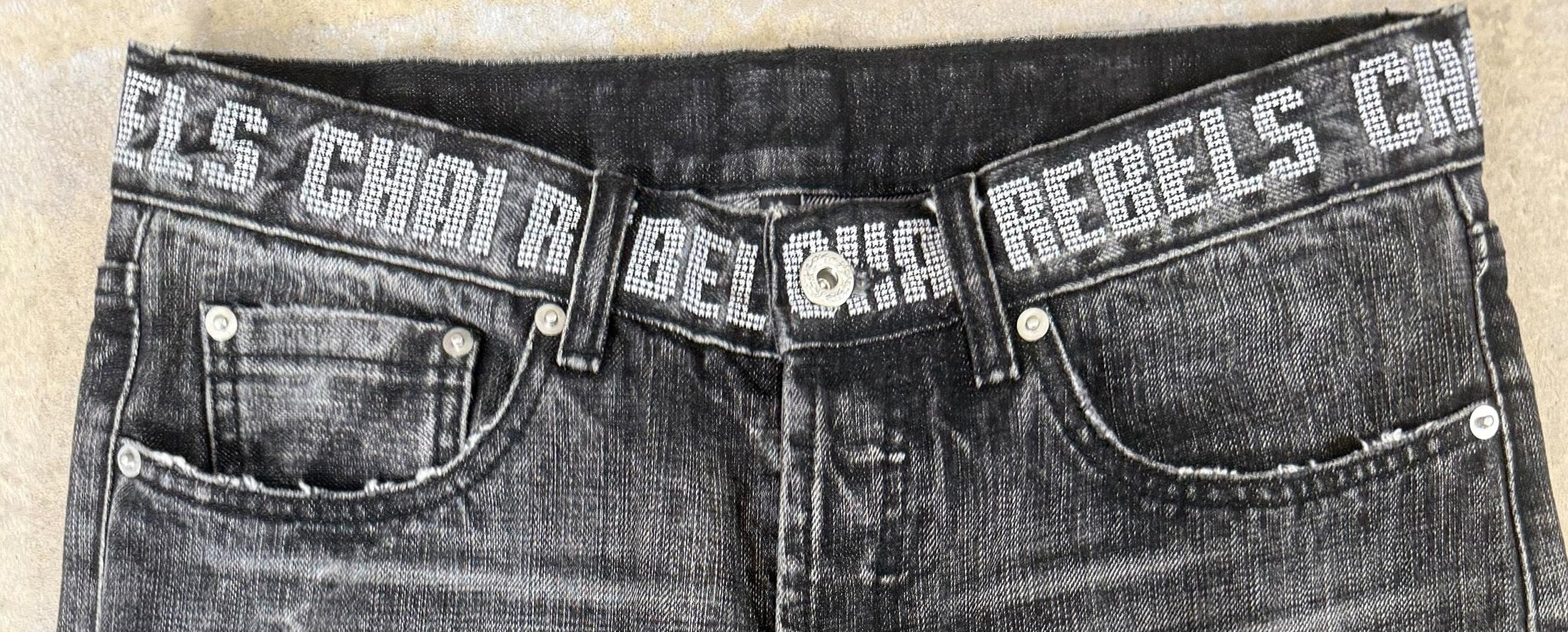 SMOKE LINE DENIM PANTS