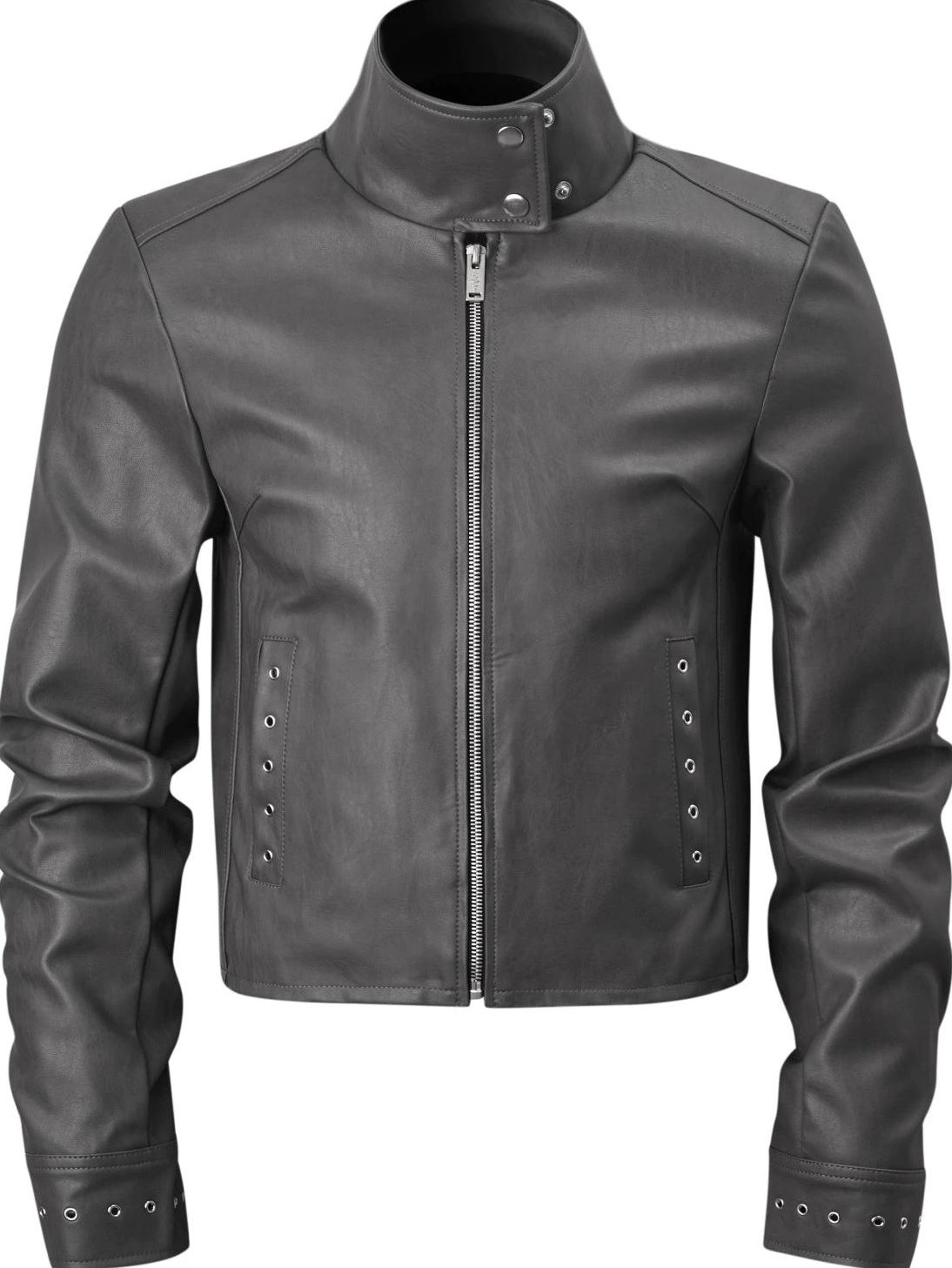 HIGH COLLAR BIKER JACKET