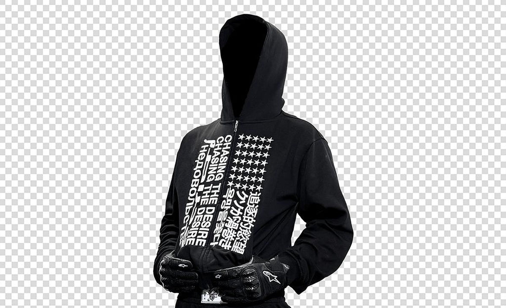 CHASING ZIP HOODIE [BLACK]