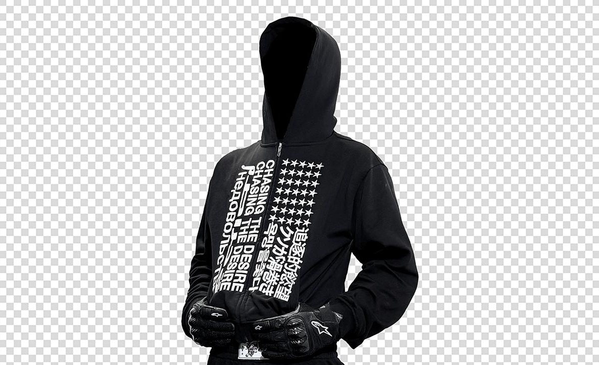 CHASING ZIP HOODIE [BLACK]